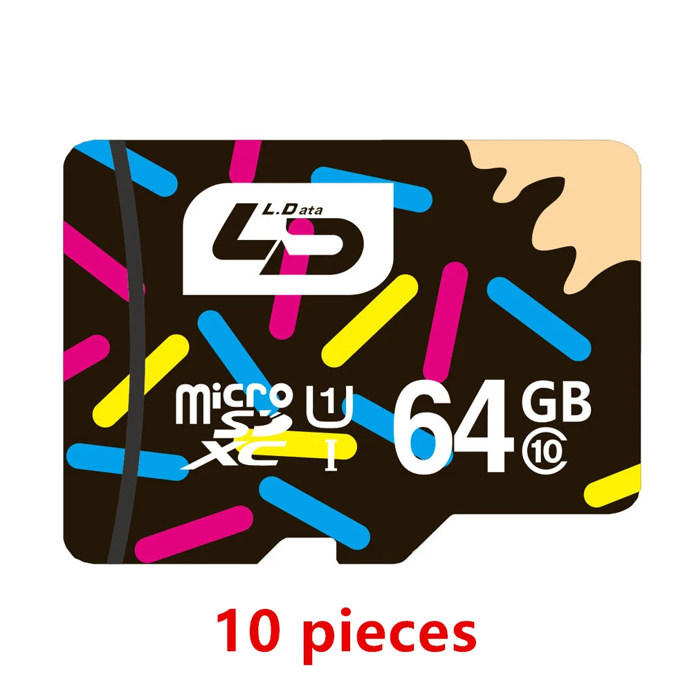 LD Micro SD Card 64 ГБ 10 шт. Class карты флэш-карты памяти UHS-1 для устройств Android | Компьютеры и
