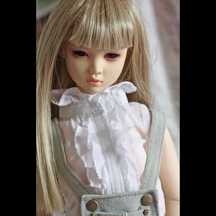Bybrana 1/3 msd dz bjd SD DD dddy кукла использовать одежду состаренные холст нагрудник+ белая рубашка без рукавов в художественном стиле