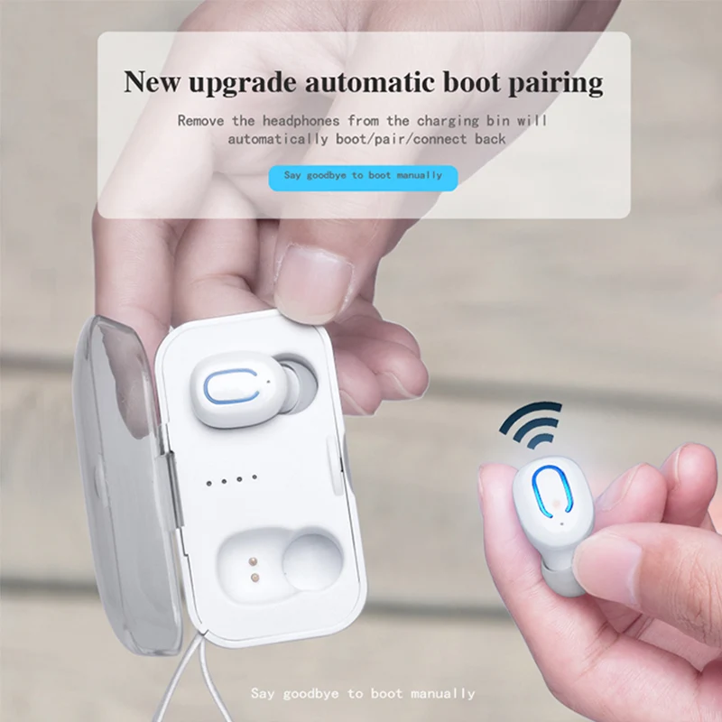 TWS 5 0 беспроводной Bluetooth наушники стерео вкладыши гарнитура с зарядным