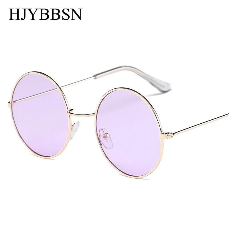 Солнцезащитные очки мужские круглые металлические брендовые дизайнерские ретро