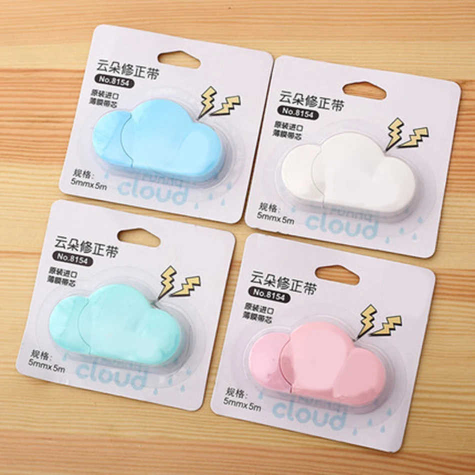 Мини лента для коррекции 5 мм х м 4 шт.|correction tape|kawaii cloudcloud correction tape |