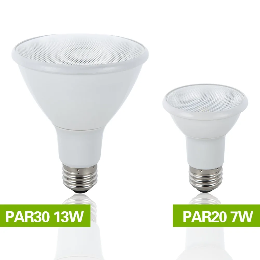 Затемнения светодиодные лампы E26 Par20 7 W/Par30 13 W/Par38 18 W пятно света AC 100 V 110 220