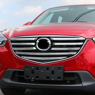 

For MAZDA CX-5 2015 2016 CHROME FRONT MESH GRILLE GRILL COVER TRIM MOLDING