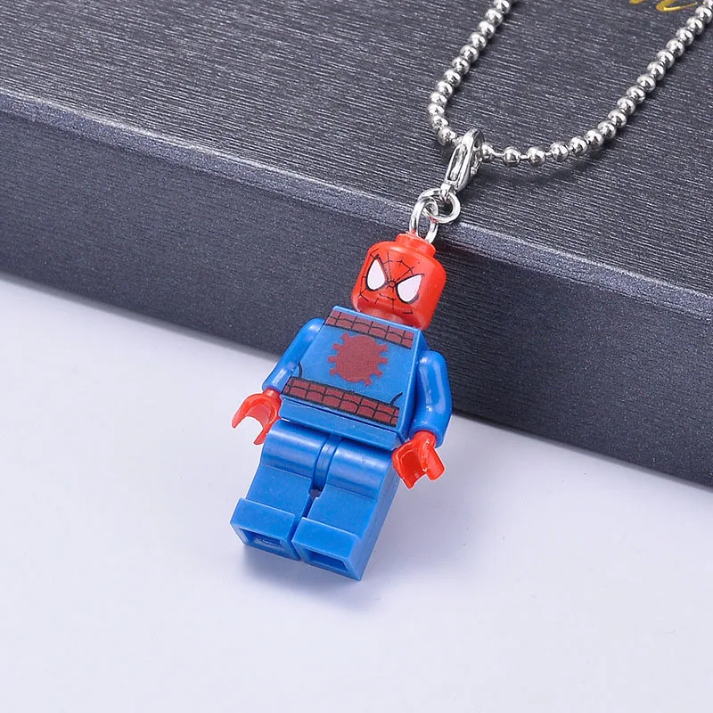 F000129-4146 Милое ожерелье с цепочкой в виде персонажа из мультфильма «бусина-подвеска» Marvel The Avengers, ожерелье для женщин и мужчин, подарок для детей, Новинка - Окраска металла: F000129-4146
