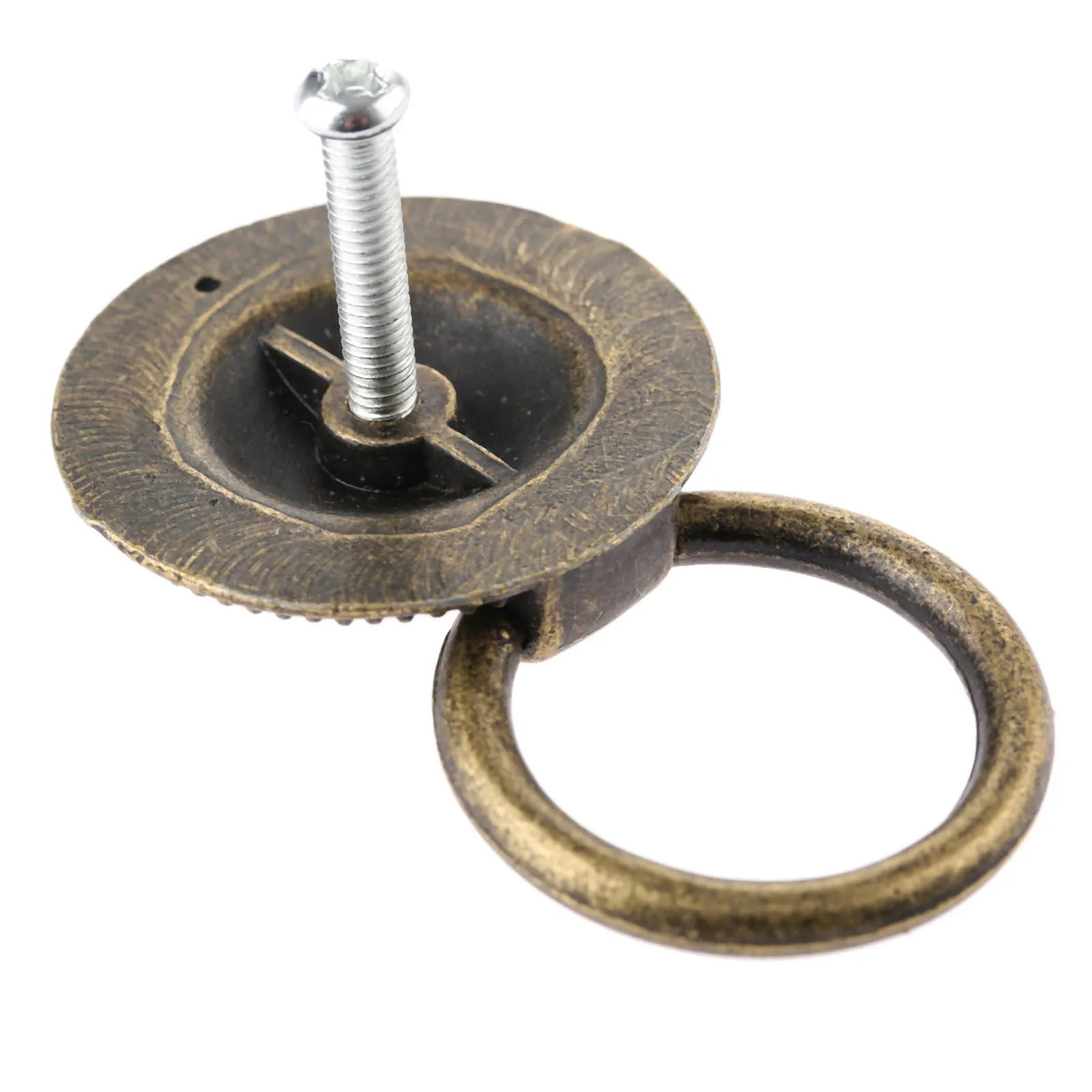 1 шт Античная бронза мебельные ручки и круглой формы в форме цветка шкаф с