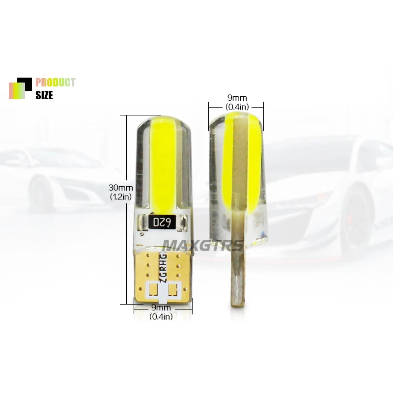 10x Автомобильный светодиодный светильник T10 194 W5W COB+ силиконовый корпус светодиодный светильник s автомобильный боковой клиновидный светильник лампа белый/синий/красный/розовый автомобиль-Стайлинг