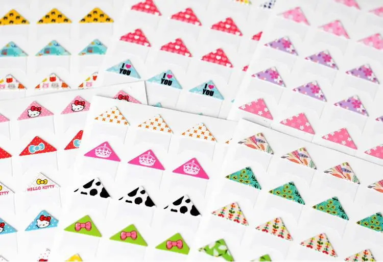 6 стилей на выбор 24 шт цветные угловые наклейки для фотоальбома реквизит фото