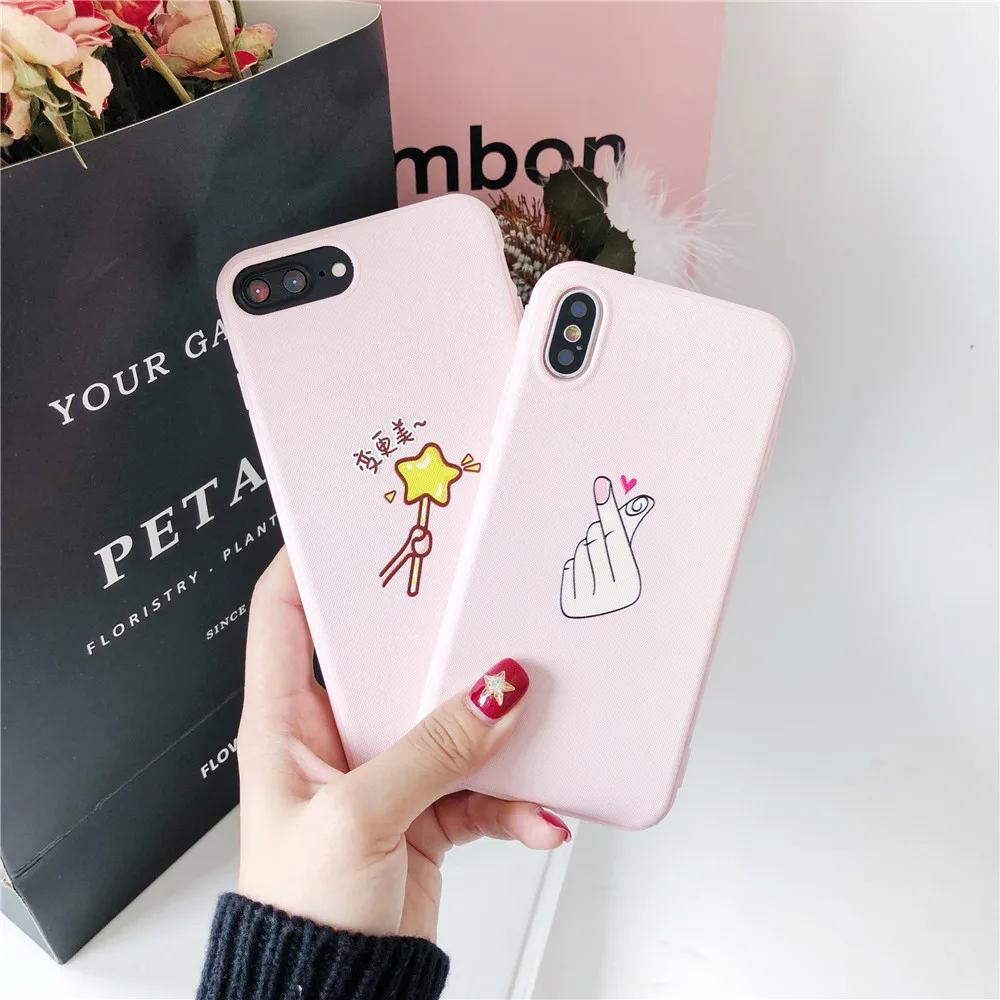 Популярная чехол для IPhone 7 телефона с рисунком Сердце Любви Волшебная звезда 8 6 6S