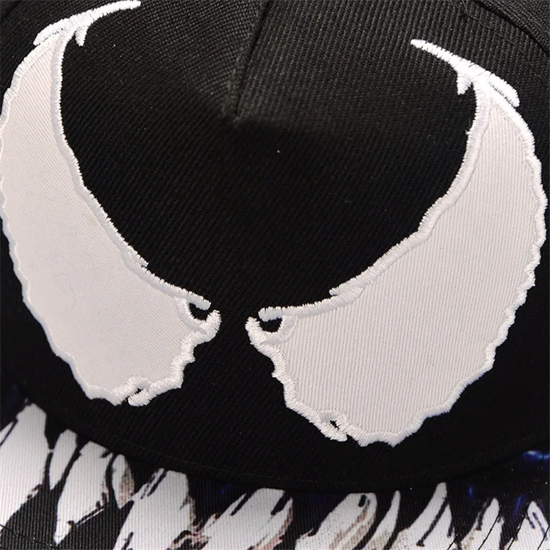Фильм Веном Кепка Snapback Косплей бейсбольная Кепка Хип-Хоп Кепка Регулируемая Мужская и женская унисекс Человек-паук аниме-шляпа аксессуары из хлопка