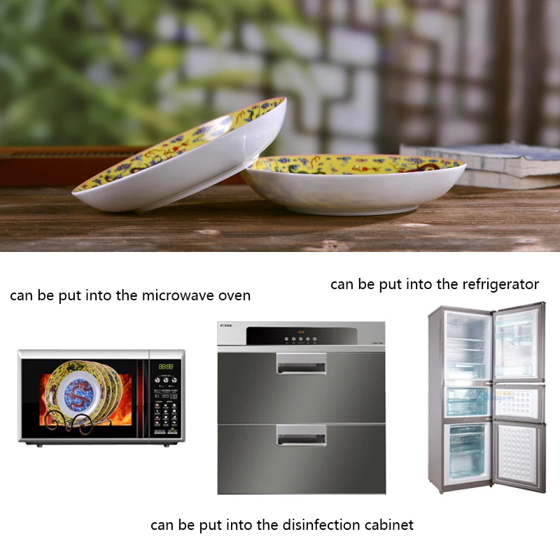 8 дюймовая тарелка с драконом Цзиндэчжэнь керамические винтажные декоративные