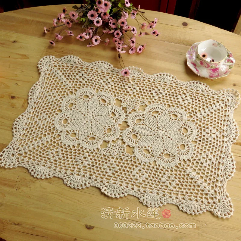 Бесплатная доставка Хлопковый вязаный крючком чехол на подлокотник дивана