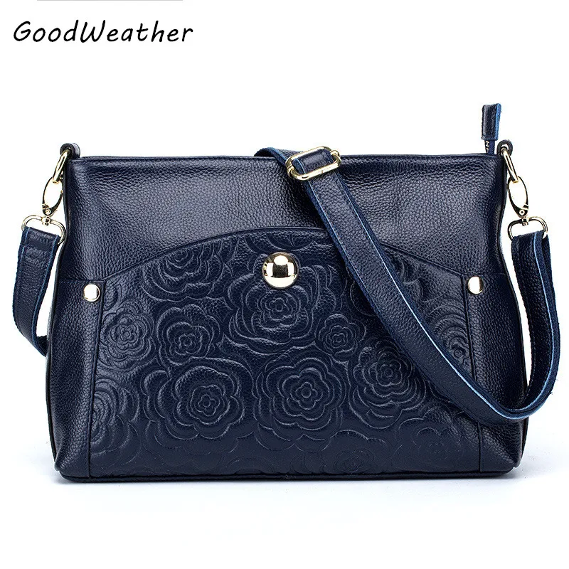 Высокое качество для женщин кожаные сумочки с цветочным принтом большой сумки