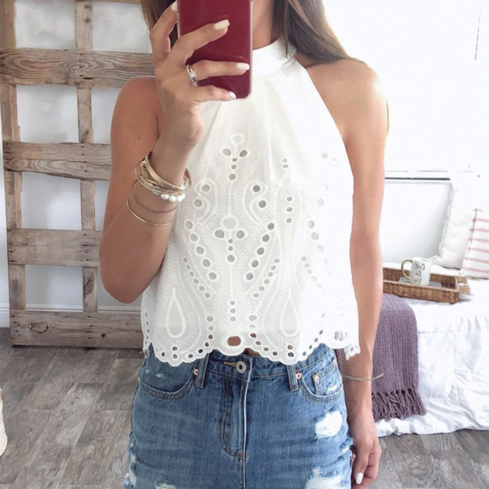 Летние женские футболки с вышивкой и открытыми плечами Топы Harajuku укороченные