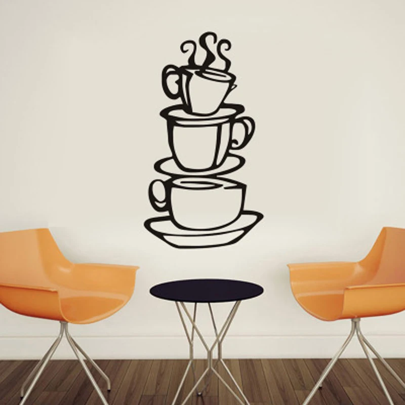 38x21 см кофейная чашка для дома java силуэт Наклейки на стены виниловые наклейки