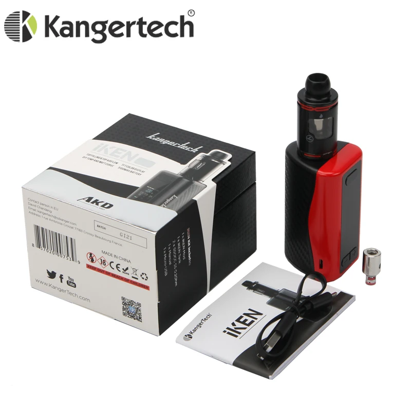 Оригинальный Kanger IKEN комплект 230 Вт коробка мод встроенный 5100 мАч батарея с 4 мл
