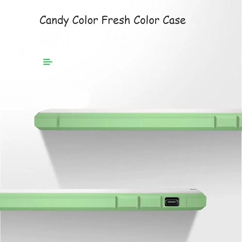 Case For iPhone Xr X Xs Max Cover Korean Candy Color Transparent PC + TPU Shockproof Clear 8 7 Plus 6S |