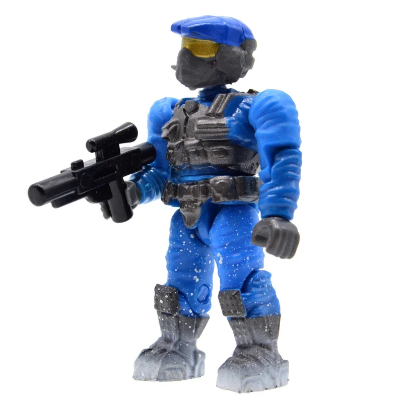 1 Piece MB40 Одна Halo строительные блоки с пистолетами Монстры люди воины Спартанские войны игры ковенанты Кирпичи Детские игрушки - Цвет: 1 Piece MB40