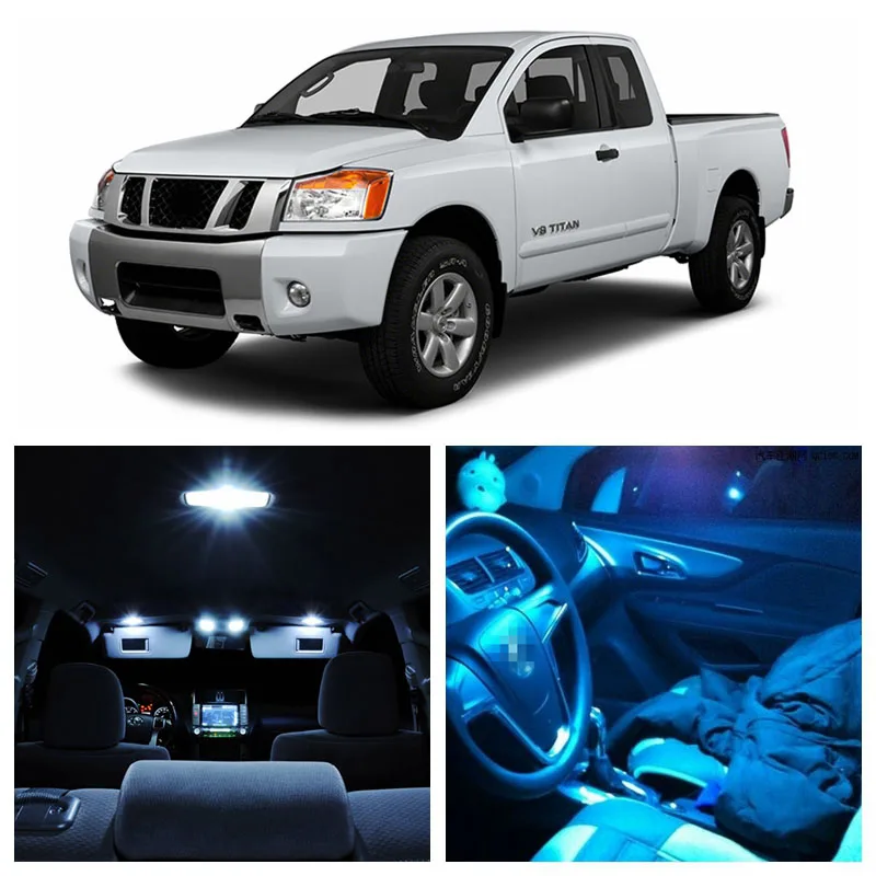12 шт. светло голубой белый светодиодный светильник лампы для 2004 2013 Nissan Titan