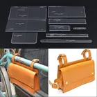 Акриловый трафарет лазерная резка шаблон Сделай Сам кожа ручная работа велосипедная сумка швейный шаблон 25*15*4,5 см