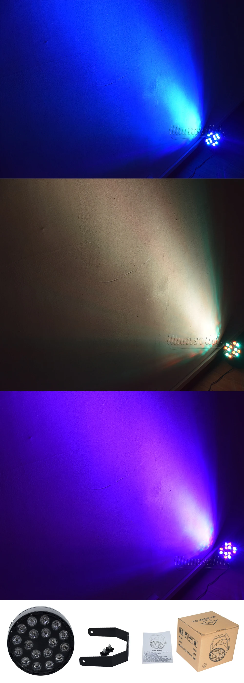 Led par Свет Звук Активированный для DJ Свадьба Рождество год студийное освещение для вечеринки