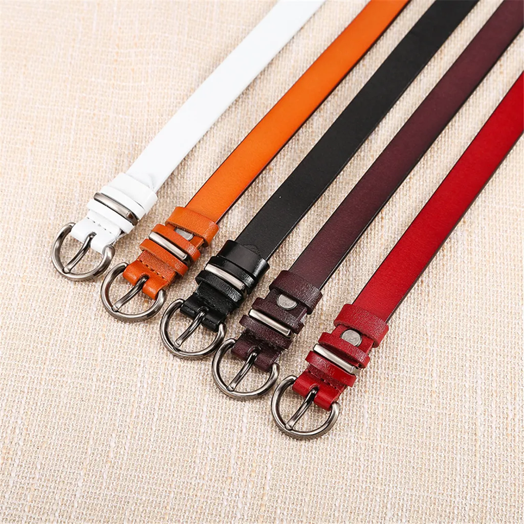 Мужской ремень SAGACE тонкий однотонный из натуральной кожи с пряжкой | Аксессуары