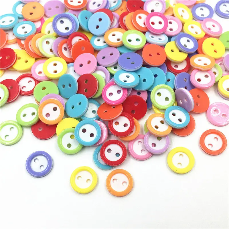 BN0306 100pcs Tpsmc 100 шт./компл. смешанные полимерные пуговицы смешанные цвета круглые Швейные Скрапбукинг DIY пуговицы Швейные аксессуары - Цвет: BN0306 100pcs