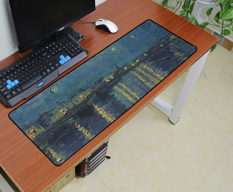 Коврик для мыши Ван Гог 900x300 мм коврик для мыши notbook компьютерный коврик для мыши игровой коврик карта мира геймер для клавиатуры коврик для мыши - Цвет: Size 900x300x2mm