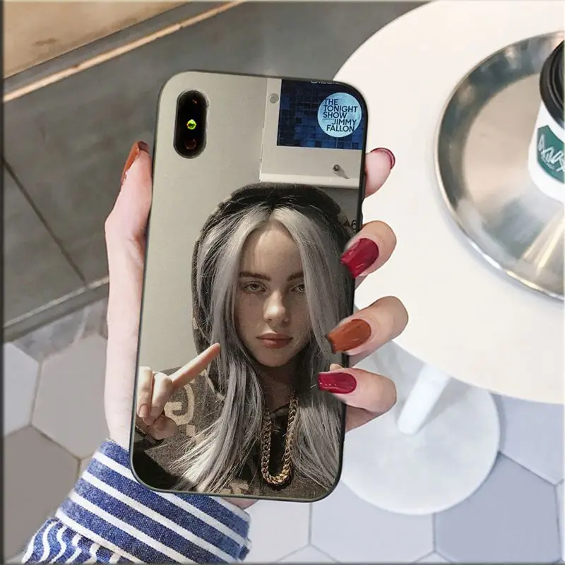 Yinuoda Billie Eilish Khalid TPU Мягкий силиконовый черный чехол для телефона Apple iPhone 8 7 6 6S Plus X XS