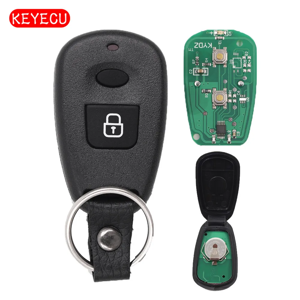 Брелок Keyecu с 2 кнопками 315/433 МГц для Hyundai Santafe Elantra 2002-2006 FCC ID: OSLOKA-510T | Автомобили и