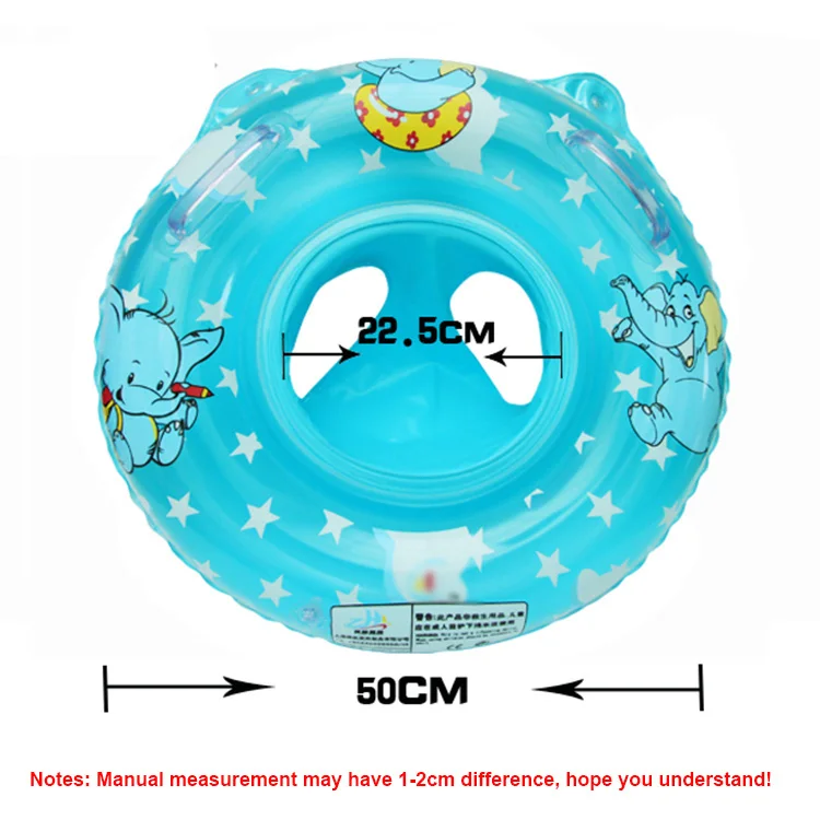 Infant Baby Inflatable Swim Circle Double Handle Safety Baby Seat Float Swiming Pool Ring Inflatable Water Toys Swimming