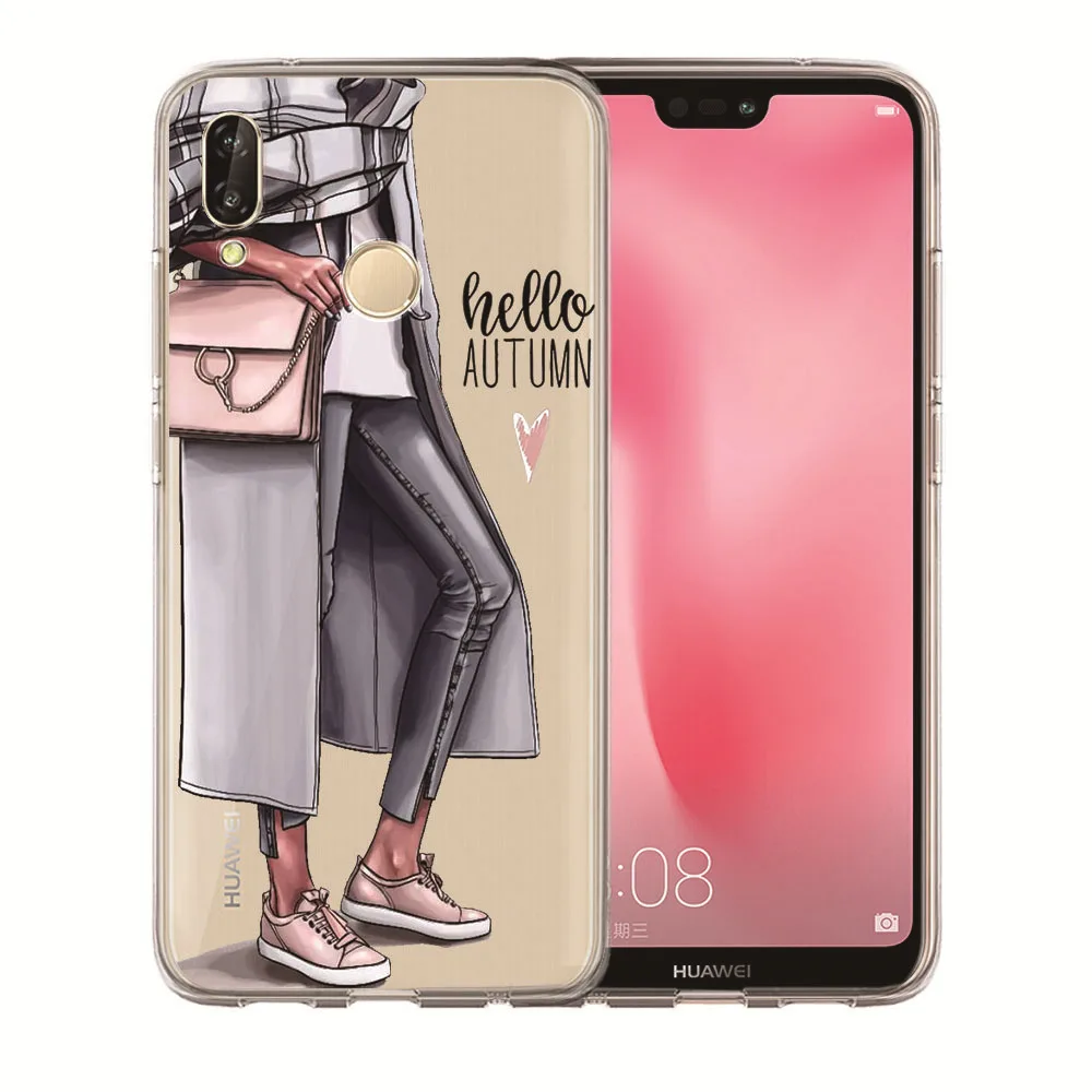 For Huawei Honor 10 9 8 8X 8C 7A 7C 7X 7 6X 6A Lite Coque Etui Luxury Black Brown Hair Baby Mom Girl Queen Princess Phone Case |