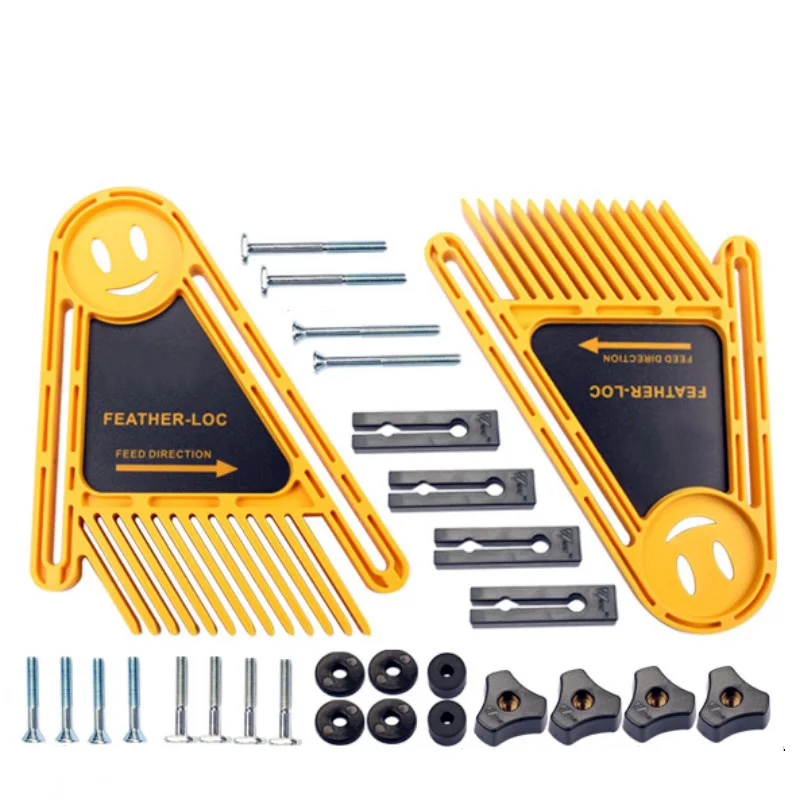Smiley face Многоцелевой перо Loc доска набор двойной Featherboards Miter Gauge слот Деревообработка Гравировка Инструменты для циркулярной пилы - Цвет: Smiley face