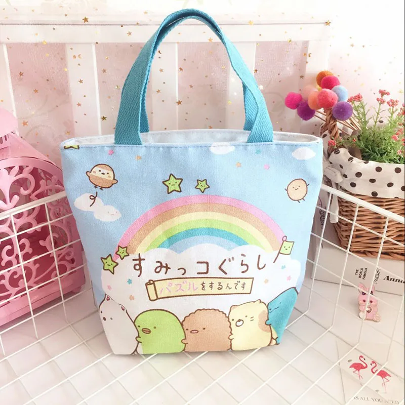 1 Kawaii мультфильм Маленькая Две звезды Мелодия сумка для хранения девушка Сумочка для ланча женская для воды стаканчики посуда контейнер для пищевых продуктов NDK0218 - Цвет: 1