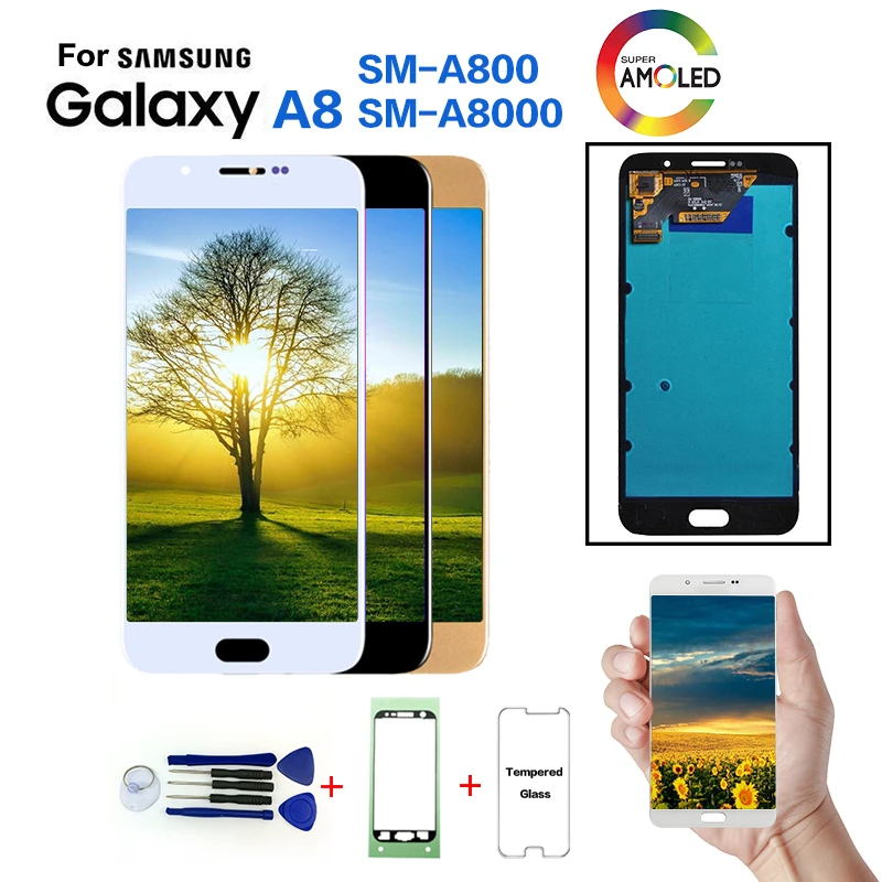 Для samsung Galaxy A8 A800 SM-A800F дисплей ЖК-экран Замена для samsung A800I A8000 ЖК-дисплей экран модуль