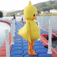 hot sale yellow duck mascot costume cartoon character carnival fancy dress outfit adult mascot costume xmas gift