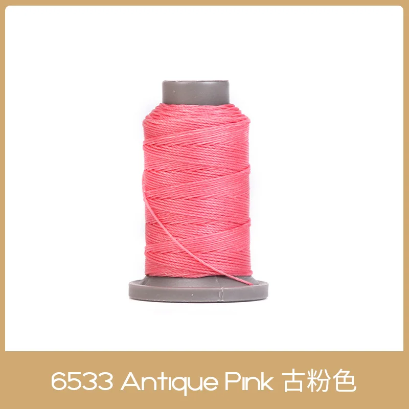 Antique Pink-1spool WUTA Высокое качество кожа ремесло нитки для ручного шитья 70 метров 0,65 мм DIY кожа полиэстер круглый Вощеная линия кожаный Рабочий шнур - Цвет: Antique Pink-1spool