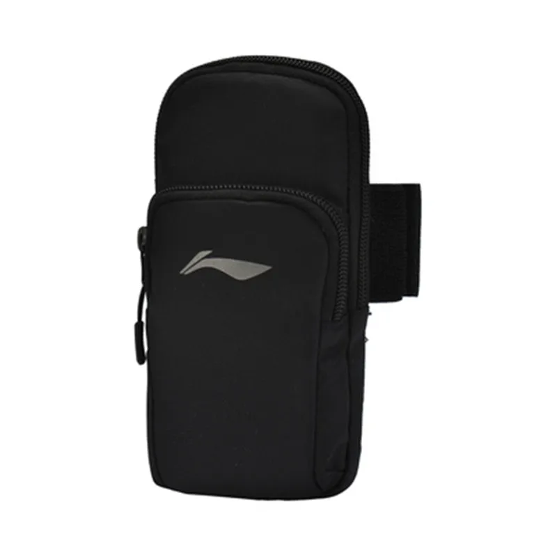 Li Ning унисекс бег рука посылка Классические отражающие Водонепроницаемый полиэстер Для мужчин и Для женщин Li Ning рука спорта посылка сумка ABDN042 - Цвет: ABDN042  BLACK   3