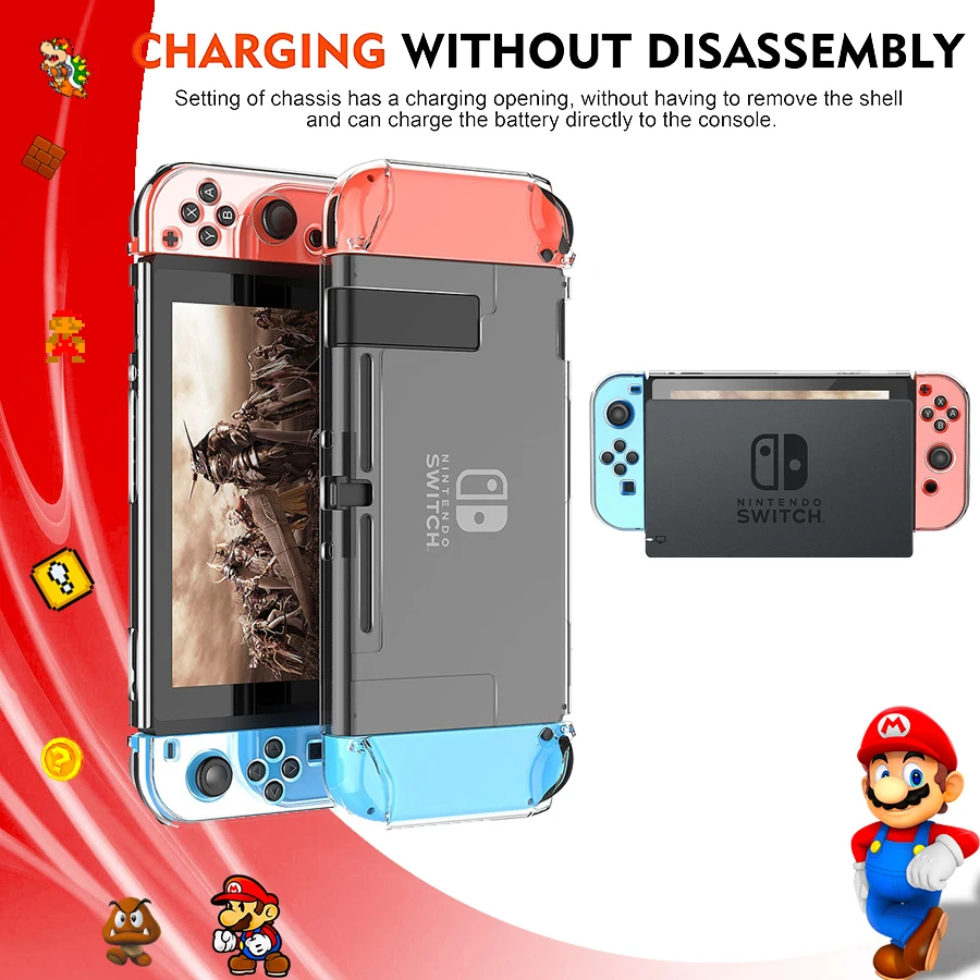 Чехол для Nintendo Switch тонкий жесткий защитный чехол с кристаллами консоли Joycon |