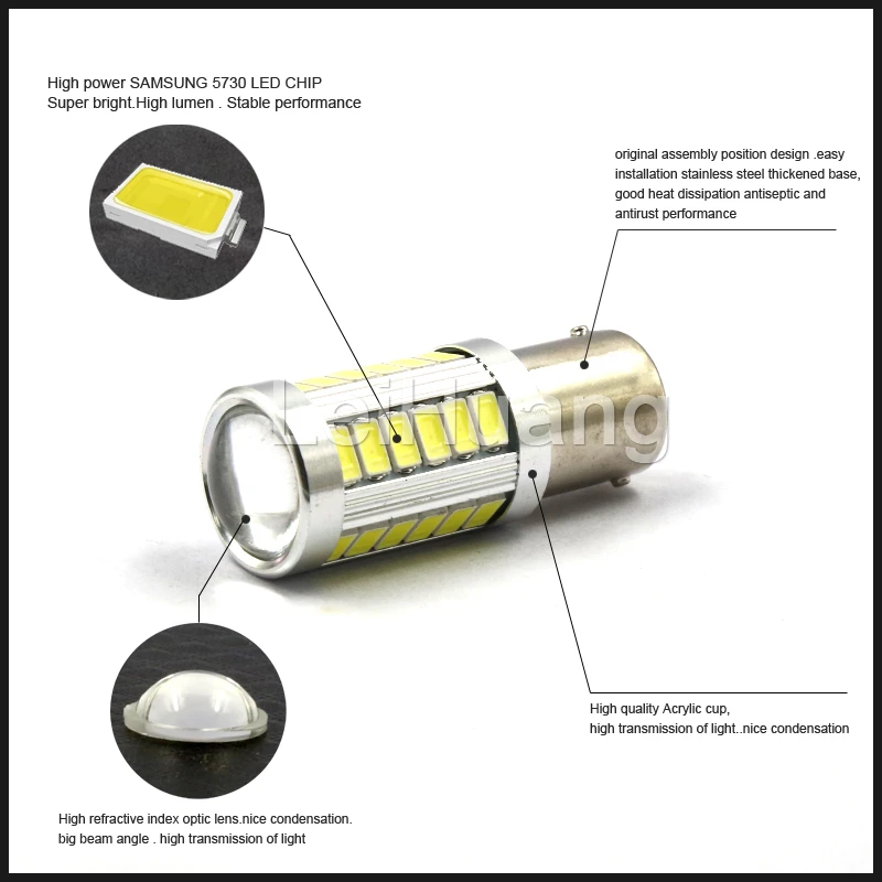 1x1156 BA15S P21W 33 led 5630 smd Автомобильная Хвостовая лампа тормозной светильник s авто