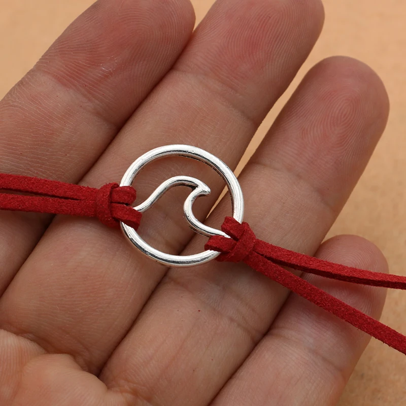 KJjewel Античная Посеребренная волна Шарм Разъем для изготовления ювелирных