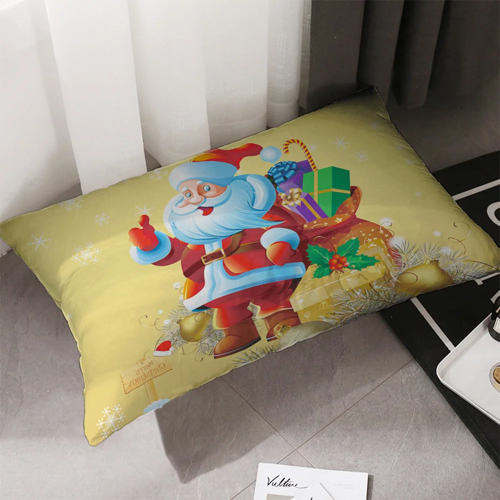 Christmas Bedding Set Santa Claus Cartoon Bed Duvet Cover Animal For Kids / Adult Reindeer bedding bedclothes King Size E | Дом и сад