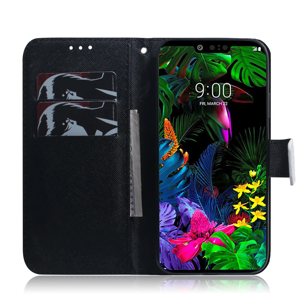 Роскошный кожаный чехол для LG G8 G8S THINQ чехол-Кошелек из искусственной кожи с