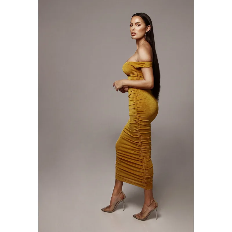 Женское сексуальное облегающее Бандажное платье, Vestidos Verano, летнее сексуальное элегантное платье миди с открытыми плечами, платья знаменитостей для вечеринок