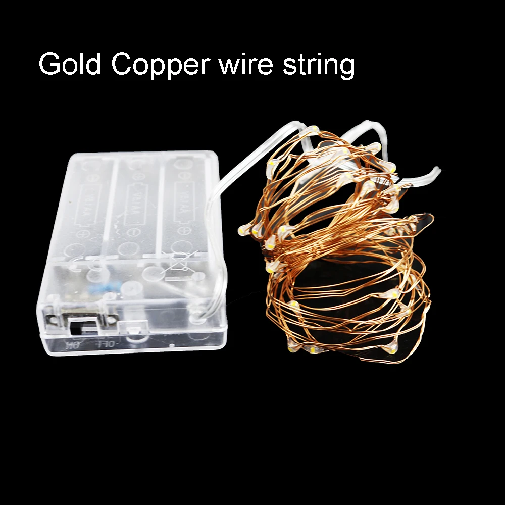 Медная Рождественская светодиодная гирлянда водонепроницаемая 4 м 40 светодиодов