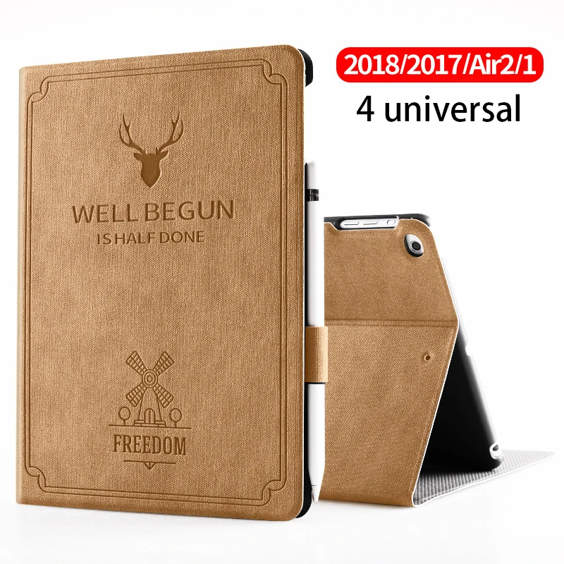 Чехол с держателем карандаша для iPad 9 7 Air 1 air 2 2017 5th 2018 6th Generation Folio Silicone Smart case Auto Wake