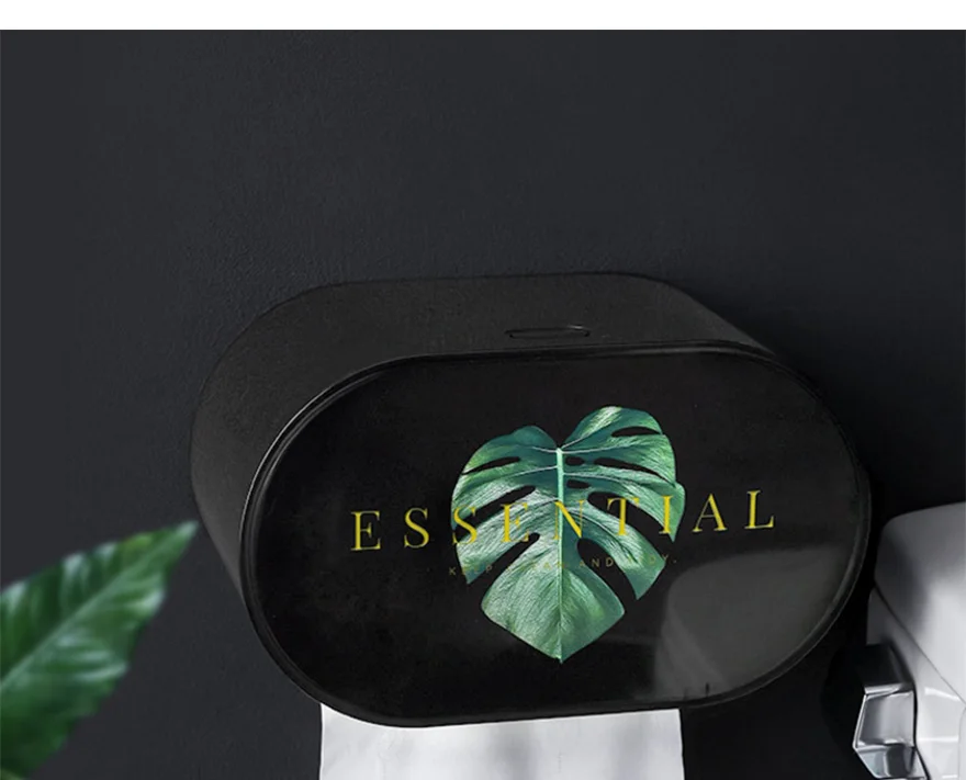 Bathroom Tissue Box Toilet Paper Shelf Punch-Free Waterproof Roll Paper Tube Creative Tray Bathroom Tissue Paper Roll Holder D30