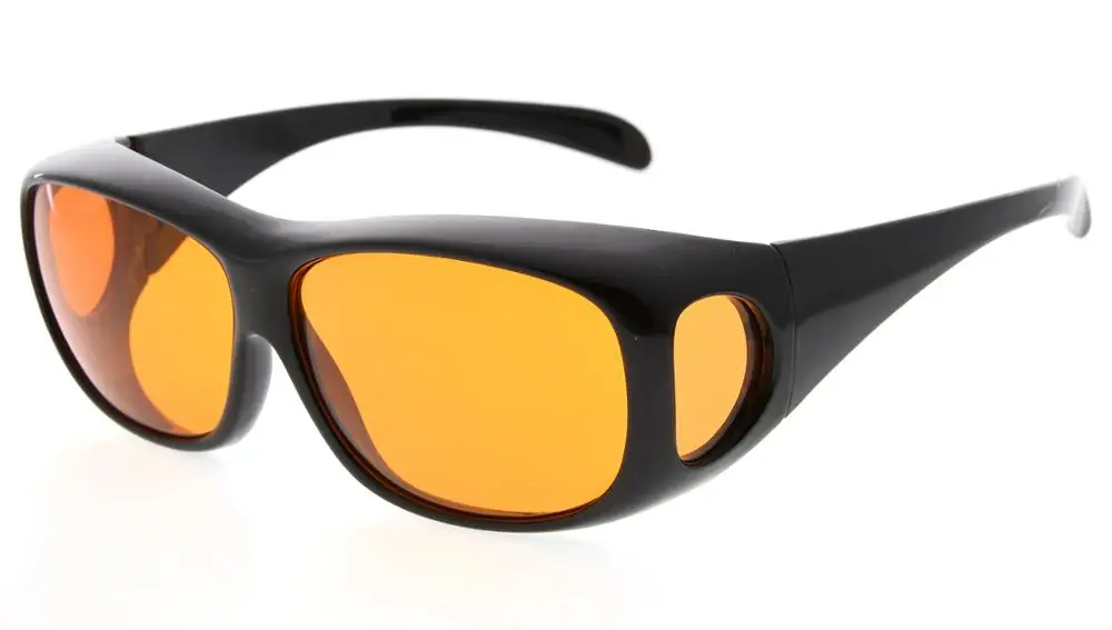 Black DSXM1806 Eyekepper синий светильник, огромные защитные анти-синие блокирующие компьютерные очки с Экстра янтарными линзами - Цвет оправы: Black