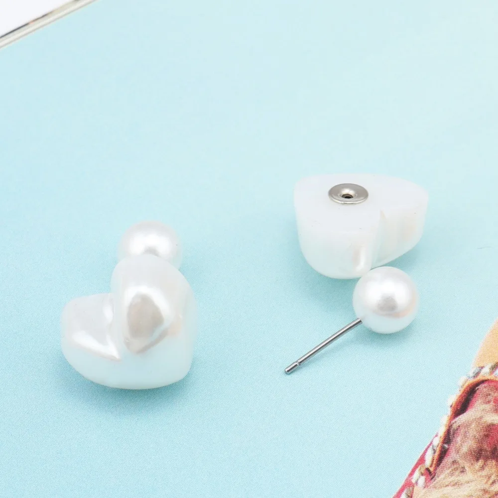 Серьги-гвоздики в форме сердца Seblasy серьги с большими шариками | Украшения и