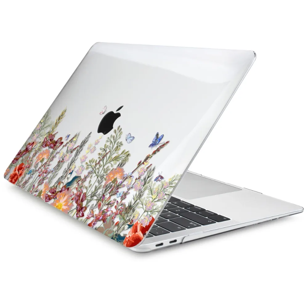 Batianda милые цветы 4в1 жесткий чехол с клавиатурой для MacBook Air Pro retina 11 12 13 15 Touch Bar A1989 A1708 A1990