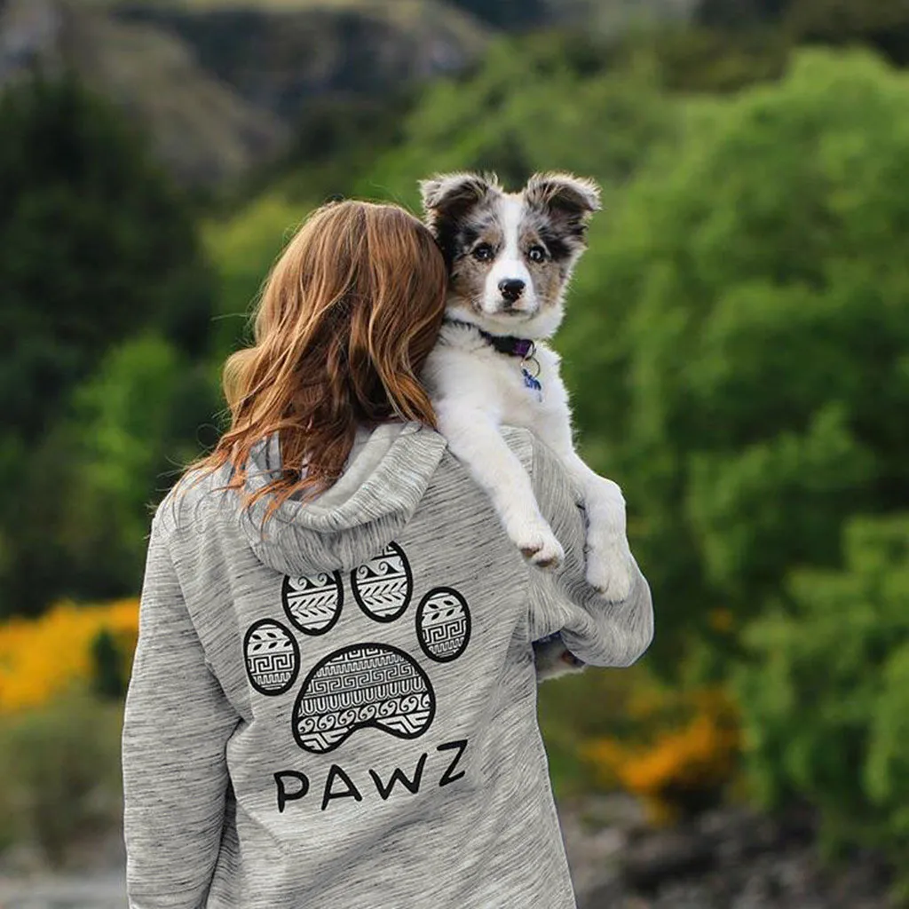 FREE OSTRICH Sweater Women Dog Paw Printing Long Sleeve O-Neck Pullover Youth Loose Female Keep Warm Autumn Knit | Женская одежда
